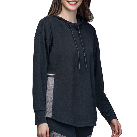 Serene Tangerine Hoodie Soft Pullover Size XL Black Grey Double Sweatshirt NEW - Picture 1 of 10